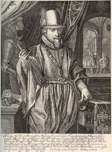 मौरिस डी नासाउ का पोर्ट्रेट (1567-1625), प्रिंस ऑफ ऑरेंज, काउंट ऑफ नासाउ। विलेम जैकब्स डेल्फ़ द्वारा उत्कीर्णन (1580-1638) 17वीं शताब्दी द्वारा जैकब विलेम्स डेल्फ़