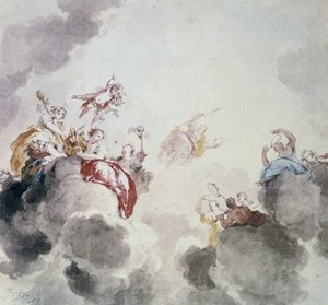 स्वर्गीय दृश्य, 18 वीं शताब्दी।