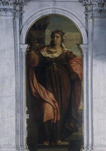 सेंट बारबरा (ट्रिपटिक का हिस्सा) द्वारा जैकोपो (c.1480-1528) पाल्मा