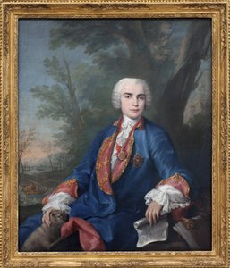 सोप्रानो कैस्ट्रेट कार्लो ब्रोस्ची, जिसे फारिनेली (1705-1782) कहा जाता है। गायक कैलात्रावा के आदेश का पदक धारण करता है, जिस स्कोर पर वह अपने हाथ में रखता है, गेटानो लतीलिया द्वारा ओपेरा ज़ेनोबिया के कुछ उपाय। जैकोपो अमिगोनी (1682-1752) द्वारा पेंटिंग, ऑइल 