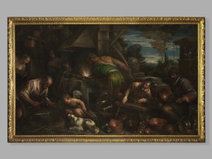 वल्कन का फोर्ज, c.1580-84 द्वारा जैकोपो बास्सानो