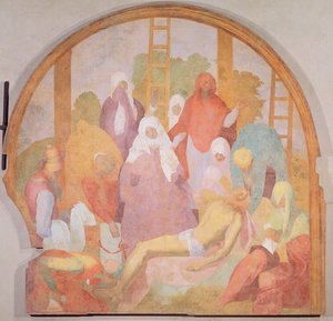 बयान, 1523-6 पैशन के फ्रेस्को चक्र से श्यामला द्वारा जैकोपो पोंटॉर्मो