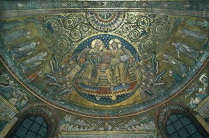 वर्जिन का राज्याभिषेक, बासीलीक डी। एस। मारीया मागियोर, रोम, 1287-92 (मोज़ेक) द्वारा जैकोपो टॉरिटी