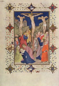 MS 11060-11061 क्रॉस ऑफ़ द इज़: नो, जीसस ऑन द क्रॉस, फ्रॉम &39;ट्रेस रिचेस हेयर्स डू ड्यूक डेरी&39; द्वारा जैक्विमार्ट डी हेसिन