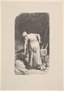 वुमन कटिंग व्हीट, 1853।