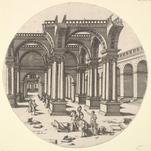 पर्सपेक्टिव व्यू, आइसिस का मंदिर, 1551। द्वारा जैक्स एंड्रोएट डू सेर्सौ