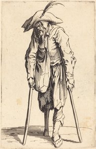लकड़ी के पैर के साथ भिखारी, c.1622 द्वारा जैक्स कैलोट