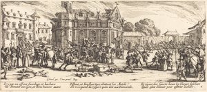 एक कॉन्वेंट का विनाश, सी। 1633. द्वारा जैक्स कैलोट
