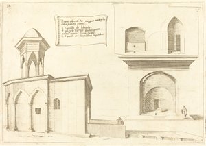 1619 में चर्च ऑफ द होली सेपल्चर की ऊंचाई। द्वारा जैक्स कैलोट