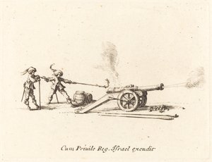 फायरिंग द कैनन, 16341635। द्वारा जैक्स कैलोट