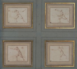 एक फेंसर के चार अध्ययन, 1766-69 द्वारा जैक्स कैलोट