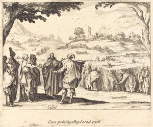 फरीसियों के साथ यीशु, 1635। द्वारा जैक्स कैलोट