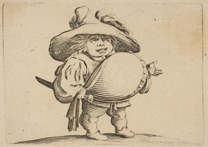 LHomme au Gros बेली बेली अलंकरणित w के साथ बटन मैन की एक पंक्ति के साथ ... 1616-22।