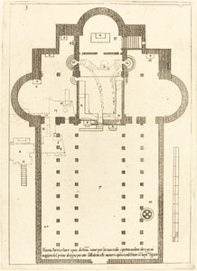 पवित्र मंगर के चर्च की योजना, 1619। द्वारा जैक्स कैलोट