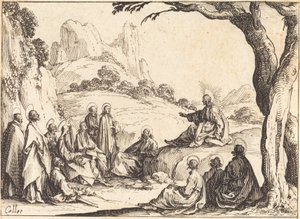 पर्वत पर उपदेश, 1635। द्वारा जैक्स कैलोट
