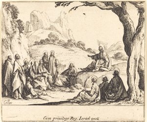 पर्वत पर उपदेश, 1635। द्वारा जैक्स कैलोट