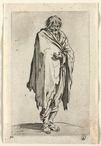 भिखारी: भिखारी बिना टोपी या जूते, सी। 1623। द्वारा जैक्स कैलोट
