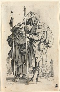 द भिखारी: द टू पिलग्रिम्स, सी। 1623। द्वारा जैक्स कैलोट
