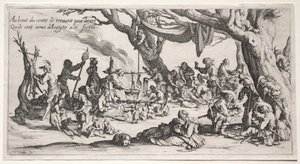 द बोहेमियन्स: द स्टॉपिंग प्लेस: द फेस्ट ऑफ द बोहेमियन्स, c.1621-1625। द्वारा जैक्स कैलोट