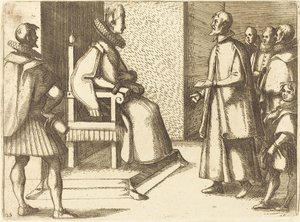 टस्कनी के दूत ने रानी को धन्यवाद दिया, 1612। द्वारा जैक्स कैलोट