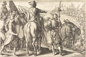 मार्च पर सैनिक, सी. 1614. द्वारा जैक्स कैलोट