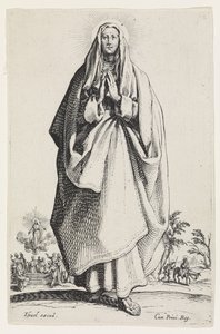 लेस ग्रैड एपोट्रेस (द लार्ज एपोस्टल्स) से वर्जिन मैरी, 1631 द्वारा जैक्स कैलोट