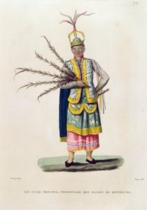गुआम का द्वीप: मोंटेज़ुमा के नृत्यों के प्रमुख चरित्र, &39;यात्रा अराउंड द कार्वेट ऑफ़ द यूरेनिया 1817-20&39; से रोजर द्वारा प्रकाशित, 1825 में
