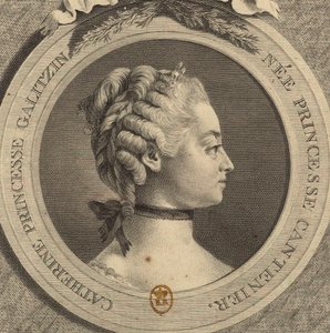 काउंटेस एकातेरिना दिमित्रिग्ना गोलित्स्याना का पोर्ट्रेट 1720-1761, नी कैंटेमिर।