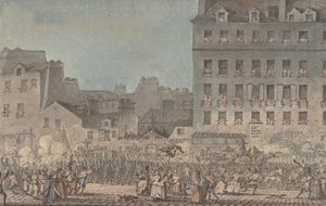 लुई सोलहवें का पेरिस में प्रवेश, 6 अक्टूबर, 1789, 1789। द्वारा जैक्स फ्रेंकोइस जोसेफ स्वेबाक