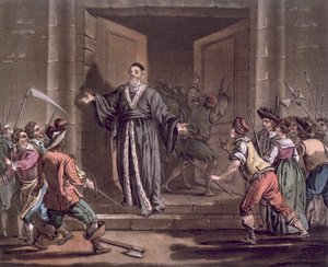 मैथ्यू मोल (1584-1656) लोगों द्वारा उत्पीड़ित, जीन बैप्टिस्ट मोरेट द्वारा उत्कीर्ण (fl.1790-1820), 1792 द्वारा जैक्स फ्रेंकोइस जोसेफ स्वेबाक