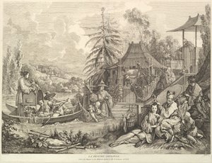 1743 के बाद, चिनोइज़रीज़ से ला पेशे चिनोइज़ चाइनीज़ फ़िशिंग। द्वारा जैक्स गेब्रियल हूक्वियर