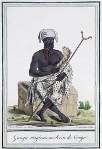 गंगा, कांगो के जादूगर डॉक्टर - ग्रासेट सेंट सॉवेउर द्वारा "" इनसाइक्लोपीडिया ऑफ़ ट्रेवल्स "" में, एड। पेरिस 1796 द्वारा जैक्स ग्रासेट डी सेंट सौवेउर