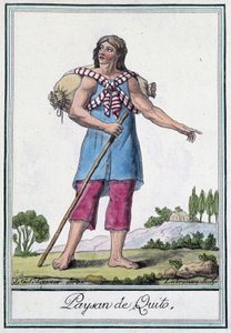 किसान डी क्विटो (इक्वाडोर) - ग्रासेट सेंट सॉवेउर द्वारा "" इनसाइक्लोपीडिया ऑफ ट्रेवल्स "" में। 1796 द्वारा जैक्स ग्रासेट डी सेंट सौवेउर