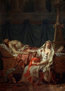 एंड्रोमैचे शोक हेक्टर, 1783। द्वारा जैक्स लुई डेविड