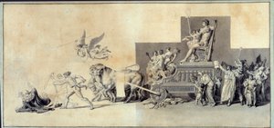 ले ट्राइम्फे डू पीपल फ़्रैंकैस जैक्स लुई डेविड (1748-1825) 1793 पेरिस, मुसी कार्नावलेट द्वारा एक ला माइन डे लीड का चित्रण द्वारा जैक्स लुई डेविड