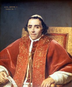 पायस VII (1742 - 1823)। जैक्स लुई डेविड (1748-1825) द्वारा पेंटिंग। लौवर संग्रहालय। पेरिस द्वारा जैक्स लुई डेविड