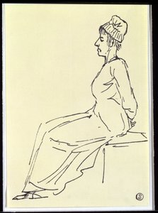 क्वीन मैरी एंटोनेट (1755-93) को उसके निष्पादन के रास्ते पर, 1793 द्वारा जैक्स लुई डेविड