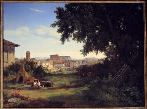 रोम, रेमंड ब्रैकासैट (1804-1867) 1827 सन द्वारा कोलिसी (कोलोसियो) पेंटिंग का दृश्य। 0,74x0,99 मीटर रूएन, ललित कला संग्रहालय