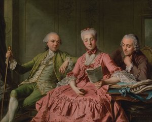 Duc de Choiseul और दो साथियों के प्रकल्पित चित्र द्वारा जाक विलबॉट