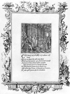 हेनरी IV (1553-1610) फ्रांस के राजा और नावार्रे ने डूपिन लुई डे फ्रांस को पढ़ाया, भविष्य में लुई तेरहवें (1601-43) c.1605