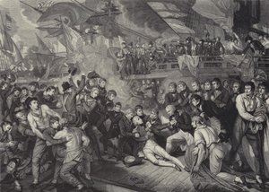 ट्राफलगार की लड़ाई में एडमिरल लॉर्ड नेल्सन की मृत्यु Death द्वारा जेम्स (बाद में) हीथ