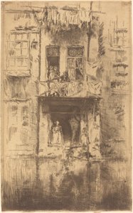 बालकनी, एम्स्टर्डम, 1889। द्वारा जेम्स एबॉट मैकनील व्हिस्लर