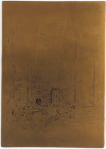 पियाज़ेटा के लिए रद्द की गई प्रिंटिंग प्लेट, 1879-1880। द्वारा जेम्स एबॉट मैकनील व्हिस्लर