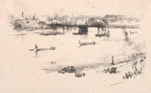 चैरिंग क्रॉस रेलवे ब्रिज, 1896। द्वारा जेम्स एबॉट मैकनील व्हिस्लर