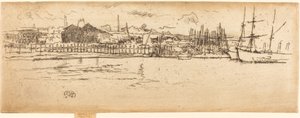 ड्राई-डॉक, साउथेम्प्टन, 1887। द्वारा जेम्स एबॉट मैकनील व्हिस्लर