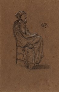 फीमेल फिगर, सीटेड, 1870-1873। द्वारा जेम्स एबॉट मैकनील व्हिस्लर