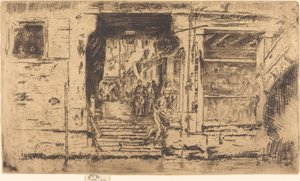 फिश-शॉप, वेनिस, 1880। द्वारा जेम्स एबॉट मैकनील व्हिस्लर