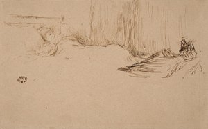 लड़की पढ़ना बिस्तर में, c.1882 द्वारा जेम्स एबॉट मैकनील व्हिस्लर