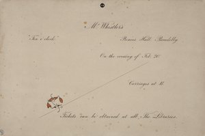 मिस्टर व्हिस्लर "टेन ओ" क्लॉक, 1885 का निमंत्रण द्वारा जेम्स एबॉट मैकनील व्हिस्लर