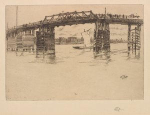 ओल्ड बैटरसी ब्रिज, 1879। द्वारा जेम्स एबॉट मैकनील व्हिस्लर